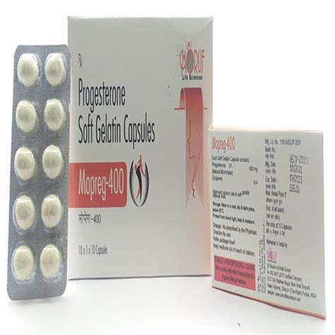Mopreg 400 - Progesterone Soft Gelatin Capsules - Arlak Biotech
