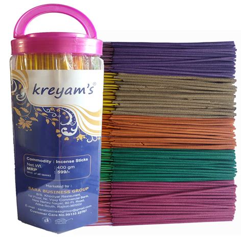kreyam's Incense Dhup Agarbatti Stick for Pooja Combo of 5 Fragrances ...