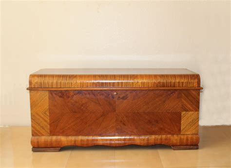 Magnificent! Art Deco 1950 Lane Cedar Hope Waterfall Chest Walnut ...