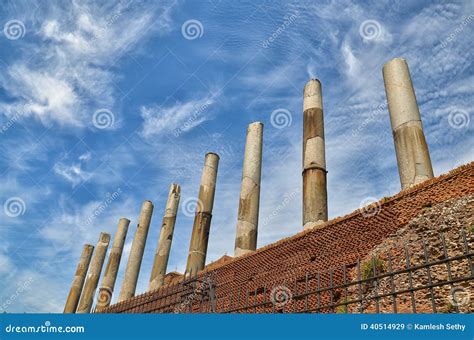 Ruined Pillars of Roman Forum in Rome Stock Image - Image of colosseum ...
