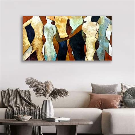 Abstract Canvas Painting A Beautiful Wall Frame for Living Room Wall ...