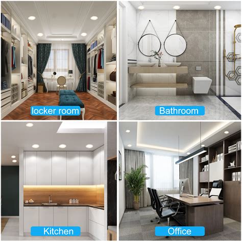 6/12 Pack 4'' Inch LED Can Light Housing 3000K Construction Recessed ...