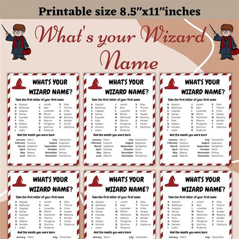 What's Your Wizard Name, Fun and Magical Name Generator, Printable What ...