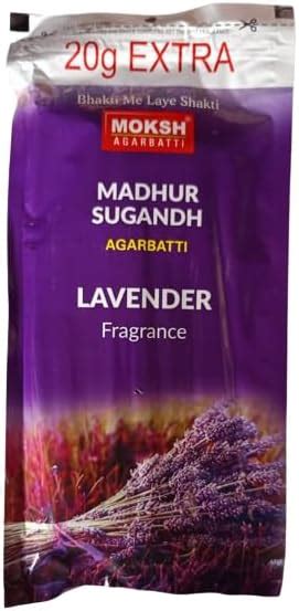 Moksh Madhur Sugandh Agarbatti 115 Gram Pack of 4 (Lavender) : Amazon ...