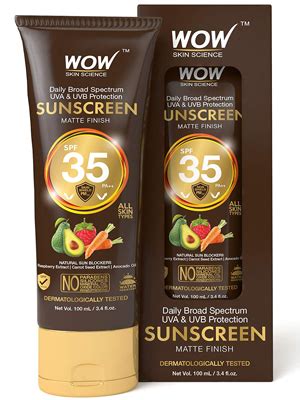 Buy WOW Skin Science Matte Finish Sunscreen Lotion Spf 35 Pa++ - No ...