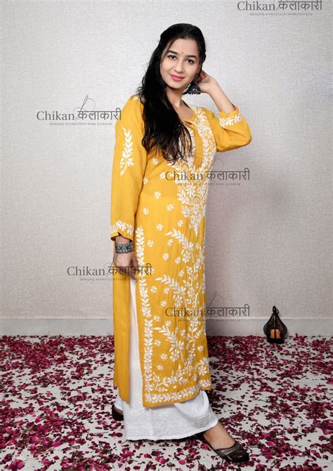 Heena Modal Chikankari Kurti – Chikan Kalakaari
