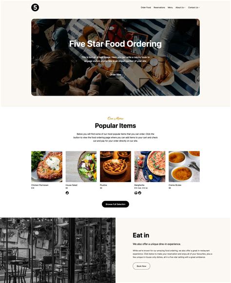 Restaurant Website Design 的图像结果