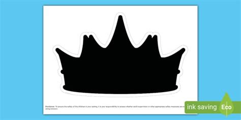 Queen Crown Silhouette Cut-Out (teacher made) - Twinkl