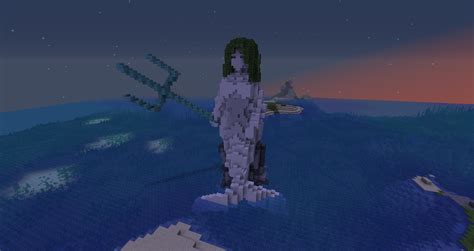 Minecraft Mermaid Statue Tutorial 的图像结果