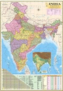 INDIA POLITICAL MAP Paper Print - Maps posters in India - Buy art, film ...