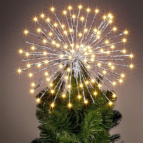Glooglitter Twinkling Starburst Christmas Tree Star Topper Fairy Light ...
