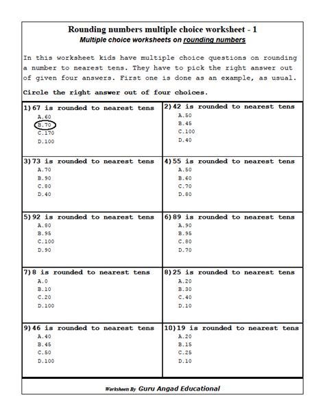 Image result for Multiple Choice Math Worksheets