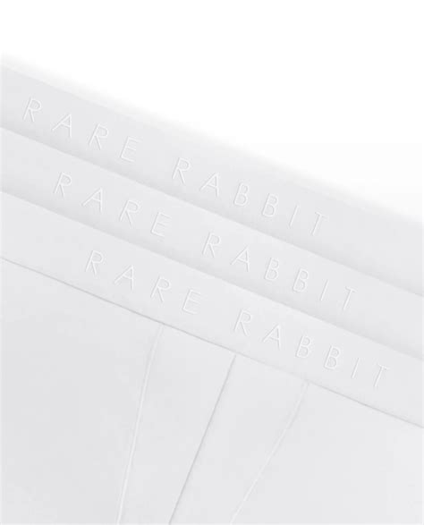 Rare Rabbit Men Now White Soft Cotton Stretch Trunks (Pack of 3)