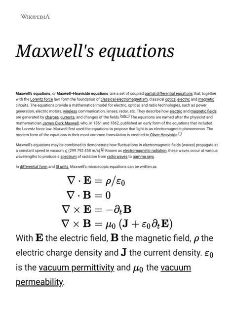 Image result for Maxwell Equation Explained