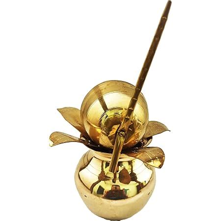 Buy ROY PUJA GHOT MANGAL Kalash and Five Leaves Both Brass Online at ...
