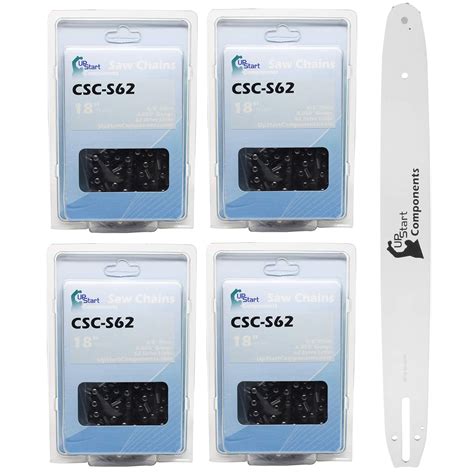 Replacement 18" Single Rivet Bar and 18" Semi Chisel Chain Combo for ...