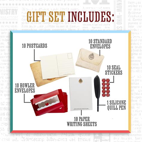 Buy Paladone Harry Potter Letter Writing Gift Set with Howlers, Quill ...
