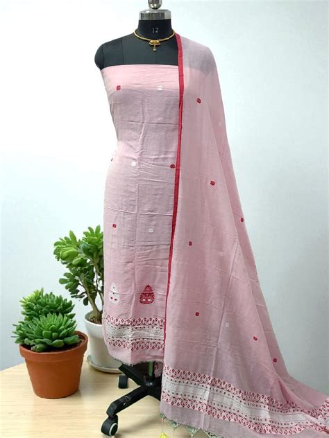 Classic Handwoven Baluchari Cotton 2 Pc Unstitched Suit With Dupatta ...