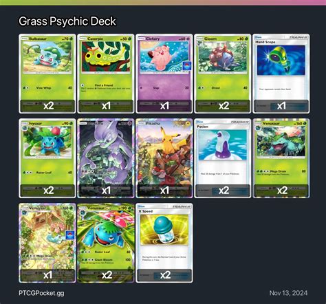 Grass Psychic Deck - Pokémon TCG Pocket