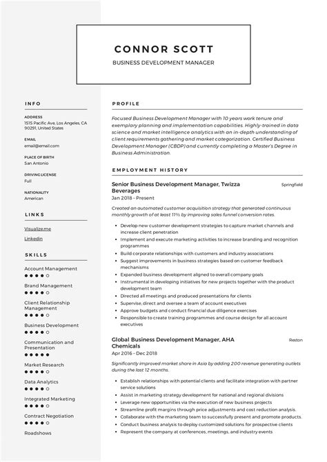 Business Development Manager Resume & Guide | 2023