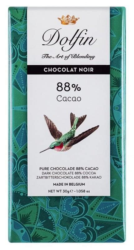 Cokelat noir 88% kakao, cokelat hitam 88% kakao, Dolfin, 30 gram ...