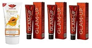 Glam Up Cream 3 pc With Double Lips Skin Brightening Papaya Face wash ...