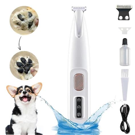 Quiet Dog Clipper, Waterproof, Rechargeable Paw Trimmer for Pets with ...