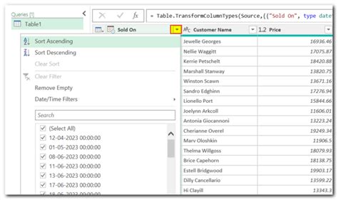 Excel Power Query Filter 的图像结果