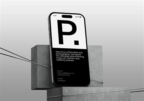 iPhone 17 Pro with Concrete Blocks Mockup - The Creative Bits