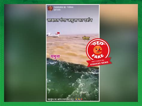 Fact Check: दो रंगों की धाराओं के मिलने का वीडियो प्रयागराज के संगम का ...