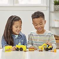Buy PLAY-DOH Wheels Excavator and Loader Toy Construction Trucks, Non ...