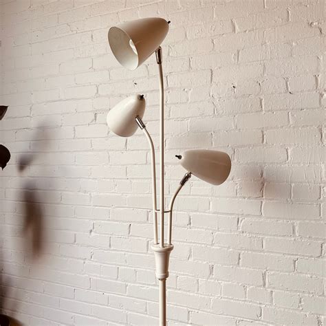 MCM THREE-LIGHT WHITE ARTICULATING FLOOR LAMP – MiMO Decor