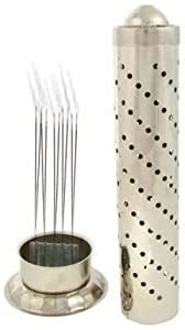 Stainless Steel Stylish Agarbatti Stand with Ash Catcher Incense Holder ...