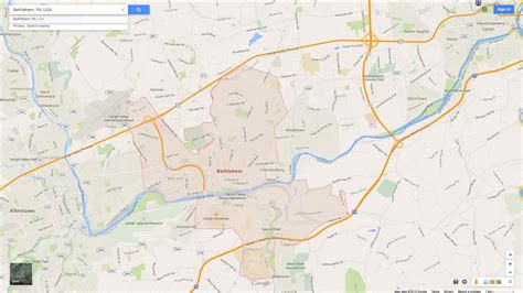 Bethlehem, Pennsylvania Map