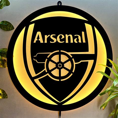 Arsenal Logo LED Wall Hanging Light for Bedroom and Wall Decor – Vibecrafts