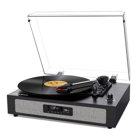 Buy Record Player Bluetooth Turntable with Built-in Speakers, USB Vinyl ...