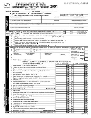 Fillable Online Individual Income Tax Return Nonresident and ...