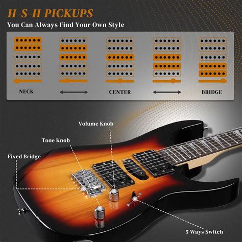 Ktaxon 39 Electric Guitar with 20Watt Amp, Full India | Ubuy