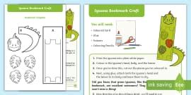 Komodo Dragon Bookmark Craft (teacher made) - Twinkl