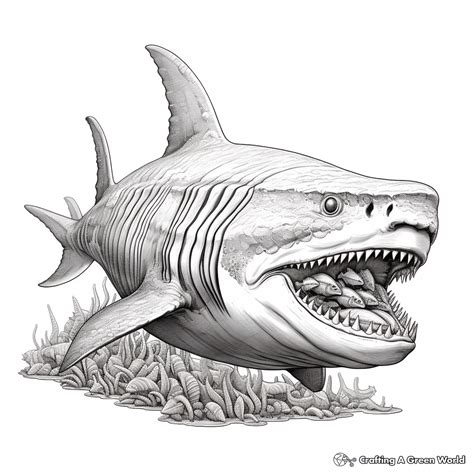Megalodon Shark Coloring Pages