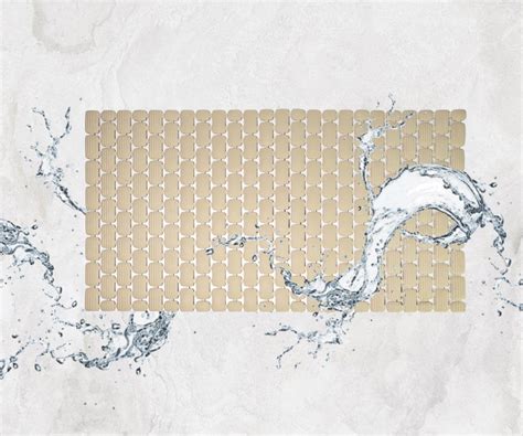 Buy JUGTE PVC Shower Mat with Suction Cups and Drain Holes, Non Slip ...