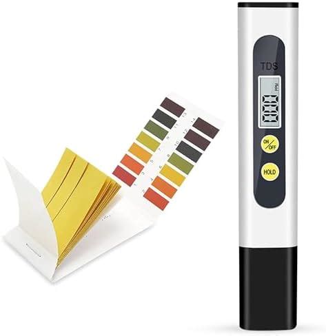 GLUN® Digital Display TDS Meter with Liquid Testing PH Paper Strips ...