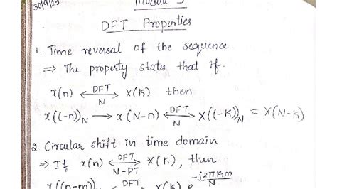 DSP Module 4 & 5 Notes: DFT Properties and Convolution Techniques - Studocu