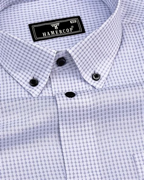 Athos Gray Giza Shirt – Dobby Check Cotton – Hamercop