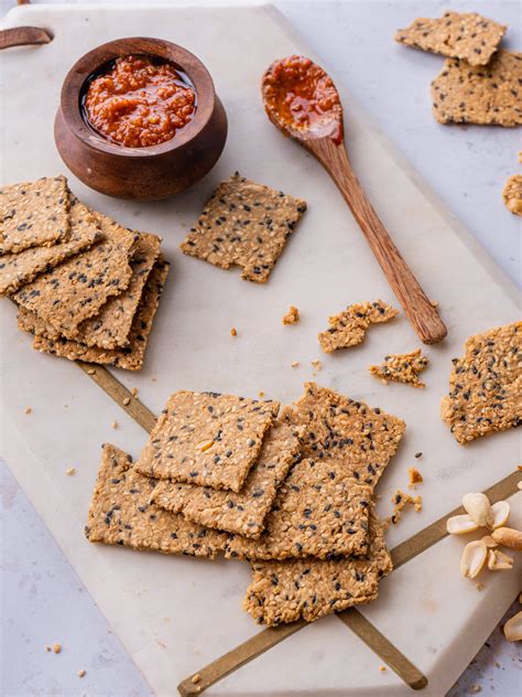Peanut Sesame Crackers – Bites Of Bliss