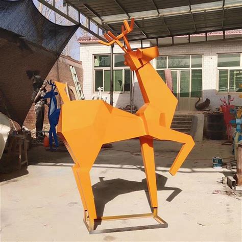 不锈钢几何鹿雕塑 鹿雕塑不锈钢 加工厂家 - 八方资源网