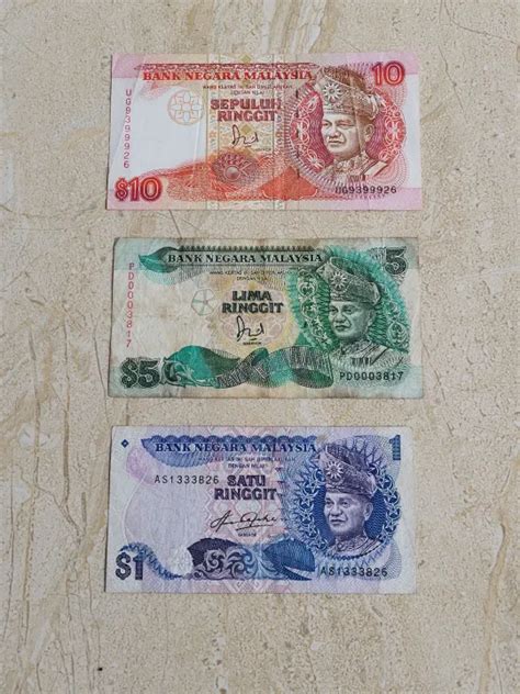 [100% Original] 5th&6th Malaysia RM1&RM5&RM10 Old Banknote - 豹子号 No ...