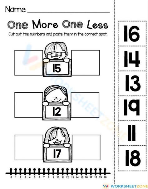 Image result for One More One Less Worksheets