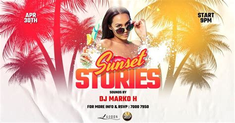 SUNSET STORIES, Lagoon, Larnaca, 30 April 2023 | AllEvents.in