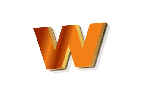 3D Text Design of Letter W Graphic by ss graphic studio · Creative Fabrica